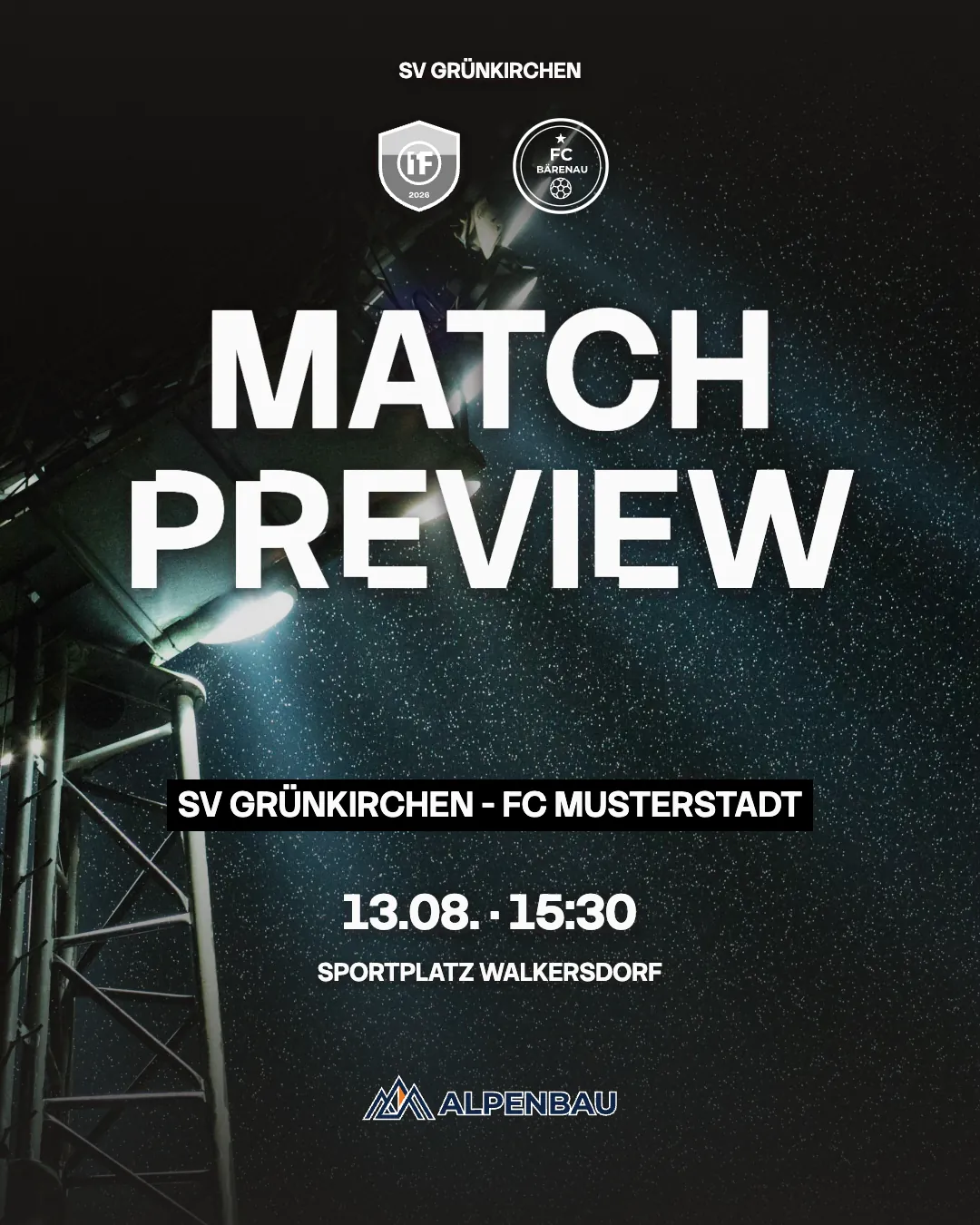 Matchvorschau, Beispiel-Grafik (Graphify)